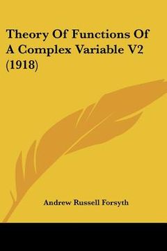 portada theory of functions of a complex variable v2 (1918) (in English)