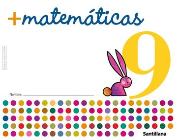 portada Más Matemáticas 9. Infantil 5 Años. Cuaderno del Alumno.