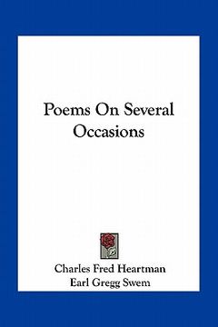 portada poems on several occasions (en Inglés)
