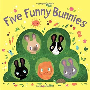 portada Five Funny Bunnies (Board Book) (en Inglés)