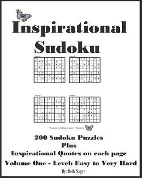 portada Inspirational Sudoku Puzzles: 200 Sudoku Puzzle Plus Inspirational Quotes (en Inglés)
