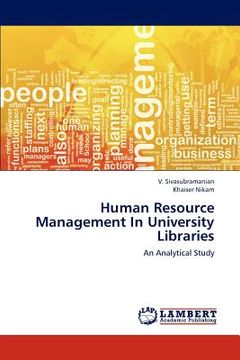 portada human resource management in university libraries (en Inglés)