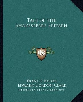 portada tale of the shakespeare epitaph (in English)