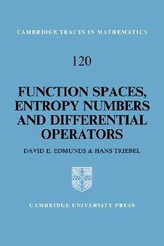 portada Function Spaces, Entropy Numbers, Differential Operators Hardback (Cambridge Tracts in Mathematics) (in English)