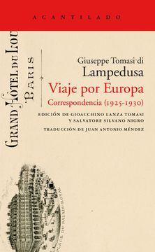 portada Viaje por Europa: Correspondencia, 1925-1930 (in Spanish)