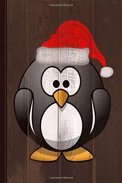 portada Christmas Santa Penguin Journal Not: Blank Lined Ruled for Writing 6x9 120 Pages 