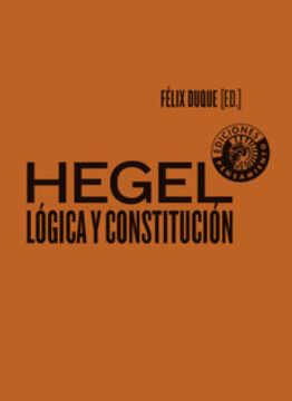 portada Hegel: Lógica y Constitución