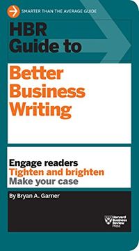 portada Hbr Guide to Better Business Writing (en Inglés)