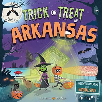 portada Trick or Treat in Arkansas: A Halloween Adventure in the Natural State (en Inglés)