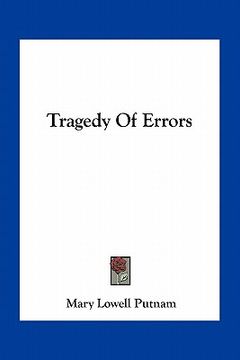 portada tragedy of errors (en Inglés)