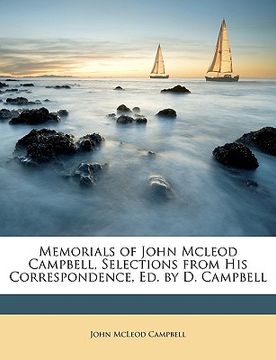 portada memorials of john mcleod campbell, selections from his correspondence, ed. by d. campbell