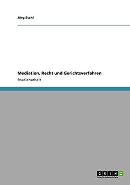 portada Mediation, Recht und Gerichtsverfahren (German Edition)