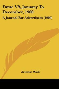 portada fame v9, january to december, 1900: a journal for advertisers (1900)
