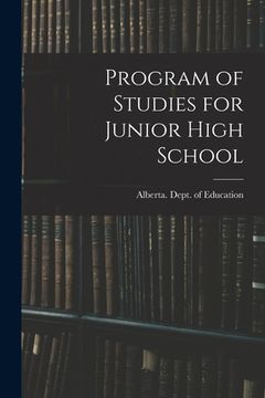 portada Program of Studies for Junior High School (in English)