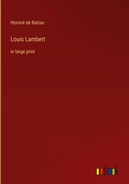 portada Louis Lambert: In Large Print (en Inglés)