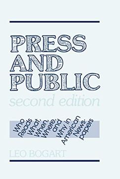 portada Press and Public: Who Reads What, When, Where, and why in American Newspapers (Routledge Communication Series) (in English)