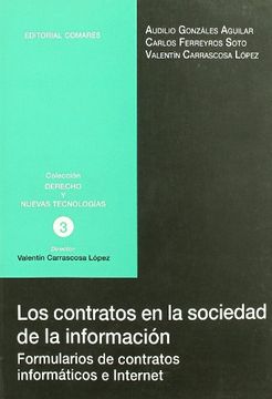 portada Los contratos en la sociedad de lainformacion. formularios de contratos informaticos e internet