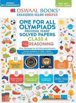 portada One for All Olympiad Previous Years' Solved Papers, Class-4 Reasoning Book (For 2022 Exam) (en Inglés)