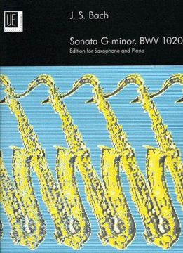 portada Sonata g Minor bwv 1020: Bwv 1020: Fã¼R Alt- Oder Sopran- Oder Tenorsaxophon und Klavier.