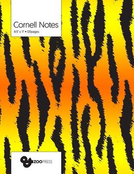 portada Cornell Notes: Tiger Pattern Cover - Best Note Taking System for Students, Writers, Conferences. Cornell Notes Notebook. Large 8.5 x