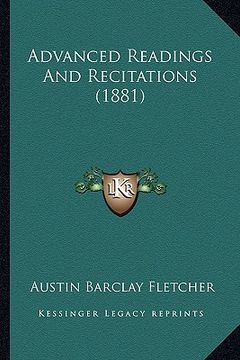 portada advanced readings and recitations (1881) (en Inglés)