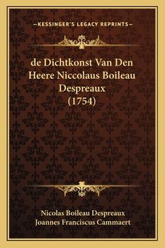 portada de Dichtkonst Van Den Heere Niccolaus Boileau Despreaux (1754)