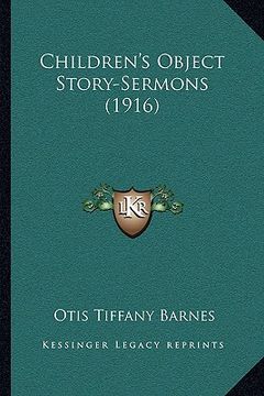 portada children's object story-sermons (1916) (en Inglés)