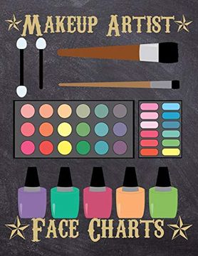 portada Makeup Artist Face Charts: Makeup Cards to Paint the Face Directly on Paper With Real Make-Up - Ideal For: Professional Make-Up Artists, Vloggers and Cosplay Influencers - 150 Cards - Size 8,5X11 