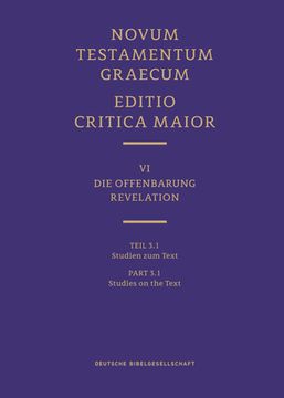 portada Novum Testamentum Graecum, Editio Critica Maior VI/3.1: Revelation, Studies on the Text