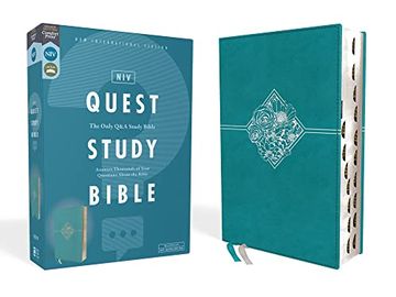 portada Niv, Quest Study Bible, Leathersoft, Teal, Thumb Indexed, Comfort Print: The Only q and a Study Bible 