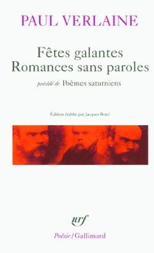 portada Fêtes galantes / Romances sans paroles / Poèmes saturniens (Poésie/Gallimard)