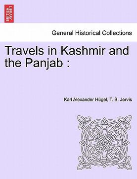 portada travels in kashmir and the panjab (en Inglés)