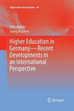portada Higher Education in Germany--Recent Developments in an International Perspective (en Inglés)