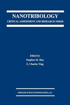 portada nanotribology: critical assessment and research needs (en Inglés)