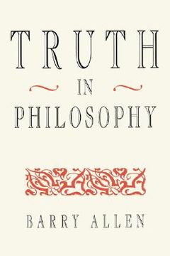 portada truth in philosophy (en Inglés)