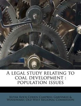 portada a legal study relating to coal development: population issues