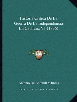 portada Historia Critica de la Guerra de la Independencia en Cataluna v1 (1836)