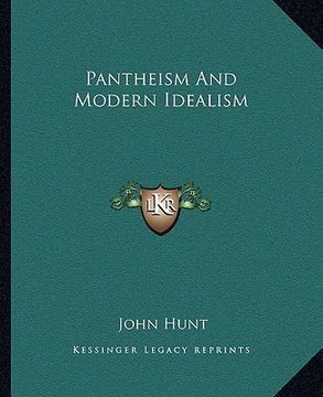 portada pantheism and modern idealism (in English)