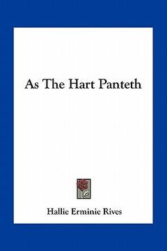 portada as the hart panteth (en Inglés)