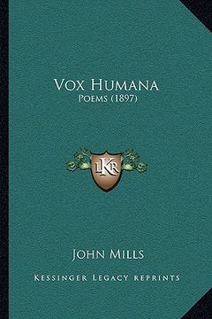 portada vox humana: poems (1897)