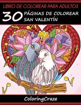 portada Libro de Colorear para Adultos: 30 Páginas de Colorear San Valentín