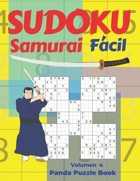 portada Sudoku Samurai Facil - Volumen 4: Juegos De Lógica Para Adultos