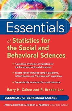 portada essentials of statistics for the social and behavioral sciences (en Inglés)