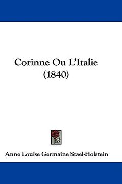 portada corinne ou l'italie (1840) (en Inglés)