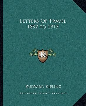 portada letters of travel 1892 to 1913 (in English)
