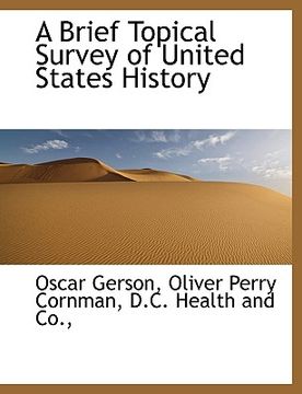portada a brief topical survey of united states history (en Inglés)