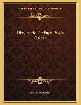 portada Dissertatio De Fuga Pestis (1611) (en Latin)
