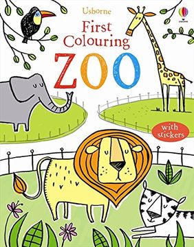 portada First Colouring Book zoo (First Colouring Books With Stickers) (in English)