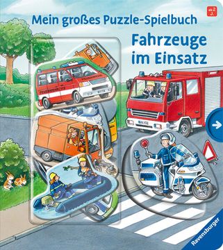 portada Mein Großes Puzzle-Spielbuch: Fahrzeuge im Einsatz (en Alemán)