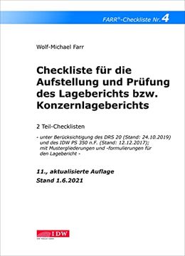 portada Checkliste 4 für die Aufstellung und Prüfung des Lageberichts Bzw. Konzernlageberichts